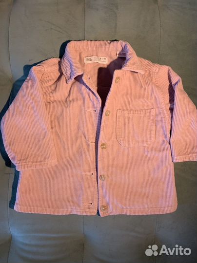 Вельветовая рубашка zara на девочку