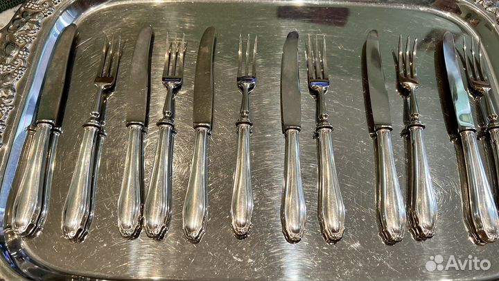 Приборы десертные серебрянные