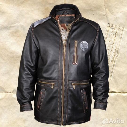 Кожаная куртка с аэрографией 