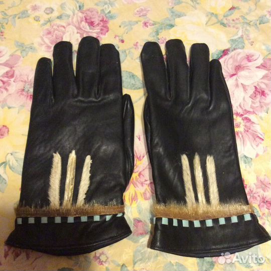 Мужские кожаные перчатки новые