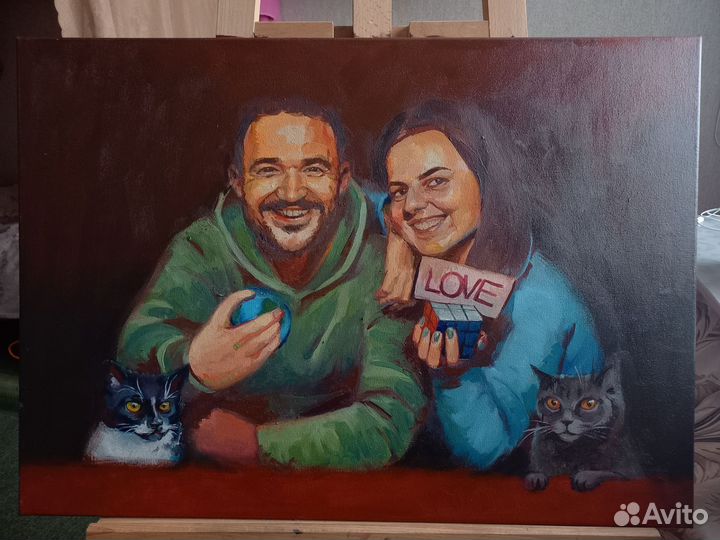 Портрет, картина маслом (не печать)