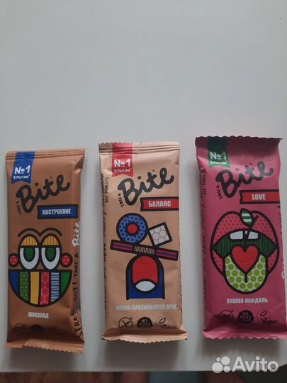 Вафли, печенье, батончики, мармелад, хлебцы Bite