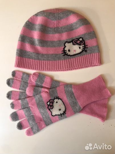 Оригинал Hello Kitty шапка, перчатки
