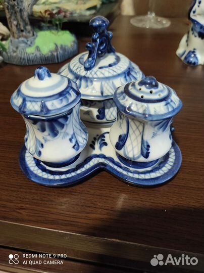 Набор для специй гжель