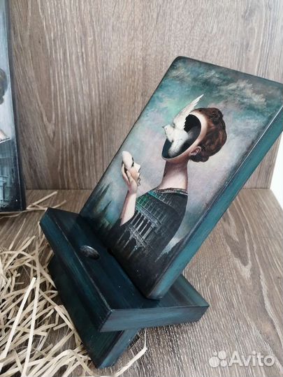 Зеркало интерьерное шкатулка подставка для телефон