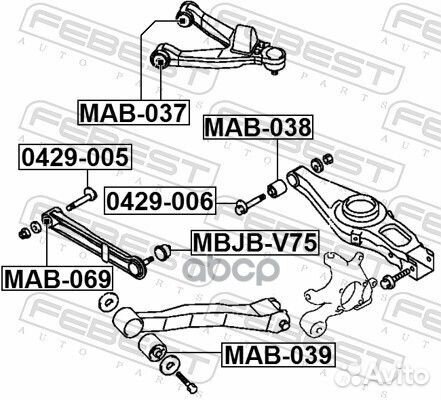 Сайлентблок MAB-037 MAB-037 Febest