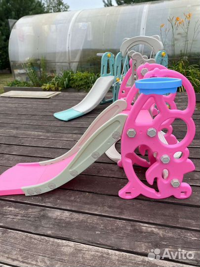 Детские качели с горкой