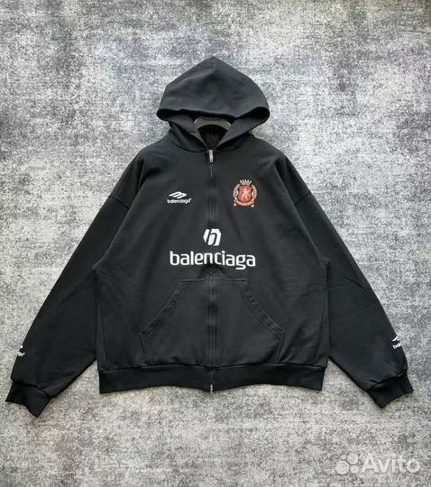 Зип Худи Balenciaga Soccer Paris Zip Hoodie
