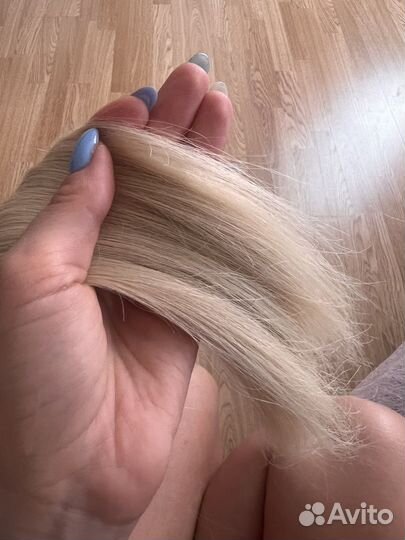 Волосы для наращивания 50 см блонд