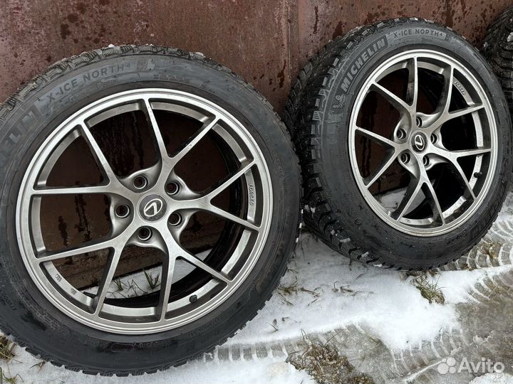 Колеса r18 lexus225/50 michelin зима диски 5 114.3