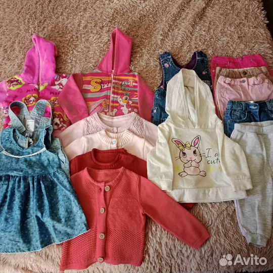 Вещи пакетом для девочки р. 80