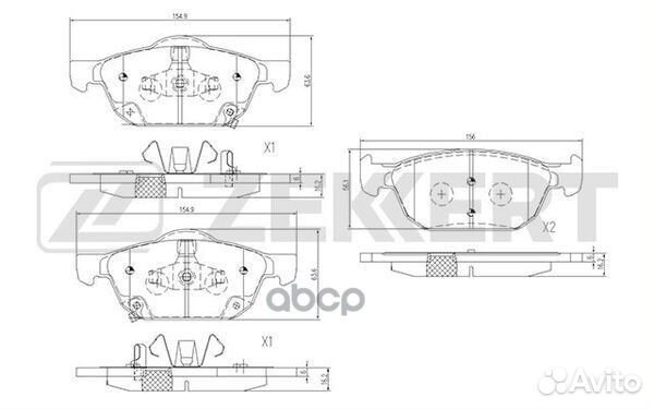 Колодки торм. диск. передн. Honda Civic IX-X 12