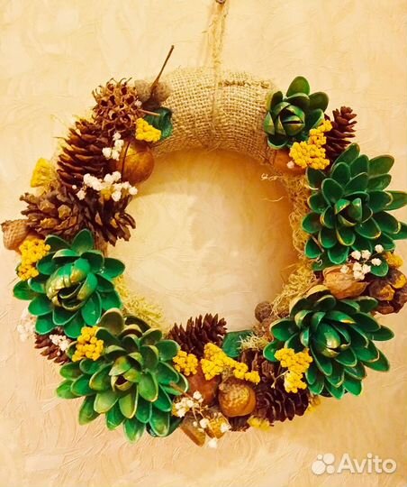 Осенняя поделка, венок