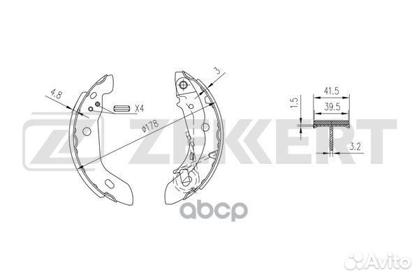 Колодки торм. бараб. задн. MB A-Class (W168) 97