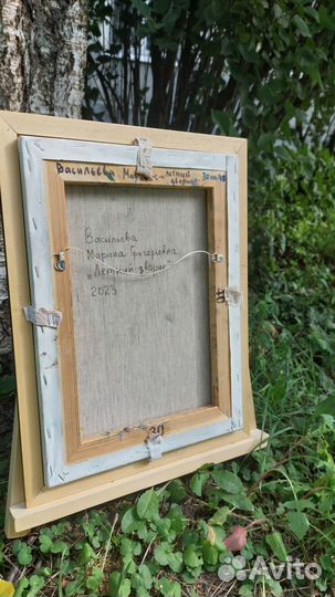 Картина масло летний пейзаж 