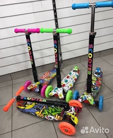 Самокат складной Scooter Макси Принт