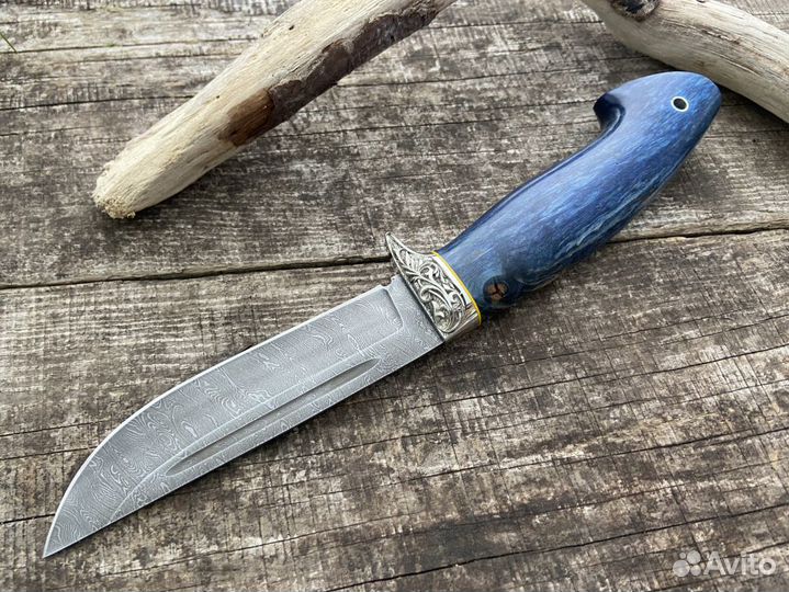 Универсальный нож из дамасской стали