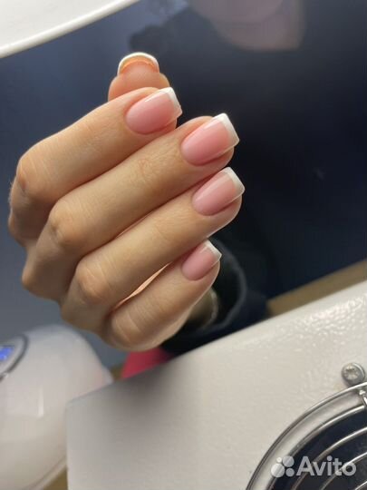 Маникюр гель-лак наращивание ногтей