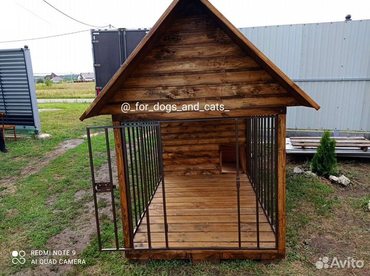 Вольер. Будка для собаки. Будка-вольер