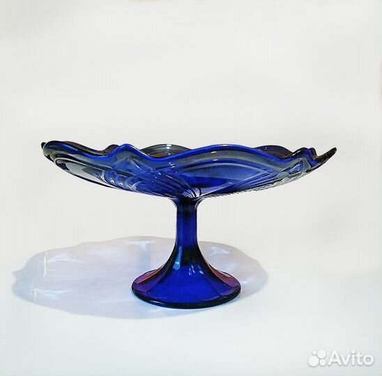 Ваза из кобальтового стекла, СССР