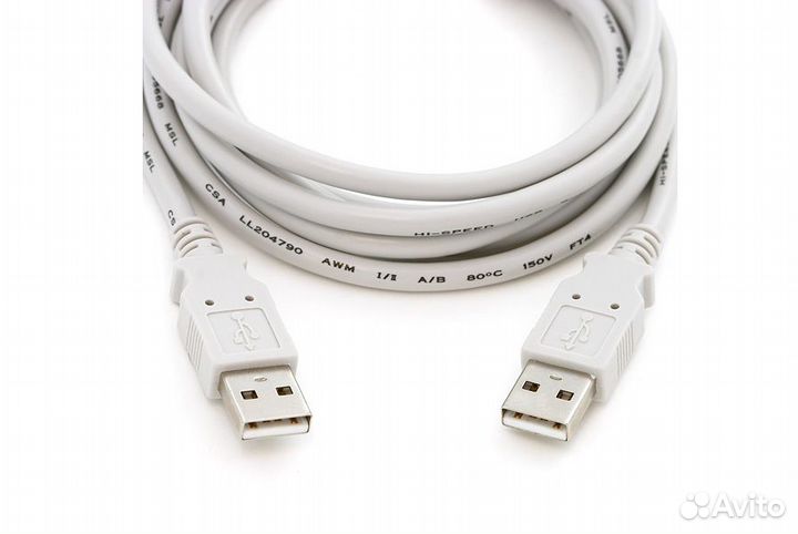 Кабель USB 2.0 A вилка - А вилка, 1м / 1.8м / 3м