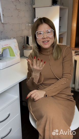 Трикотажное платье в пол лапша