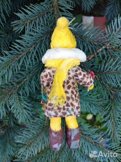 Ватные игрушки на елку. Ручная работа