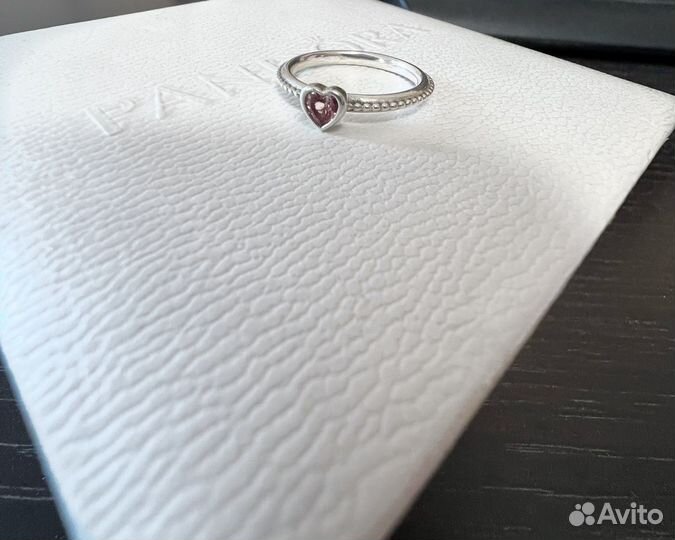 Кольцо с сердечком Pandora 52 размер оригинал