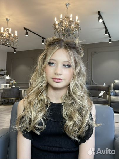 Укладка прическа