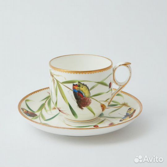 William Brownfield&Sons. Старинная чашка с блюдцем