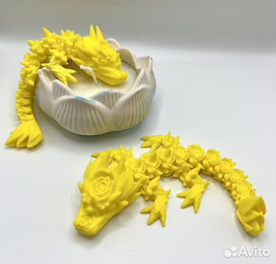 Игрушка подвижный антистресс дракон 3д печать