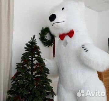 Ростовая кукла Белый мишка Аэрокостюм