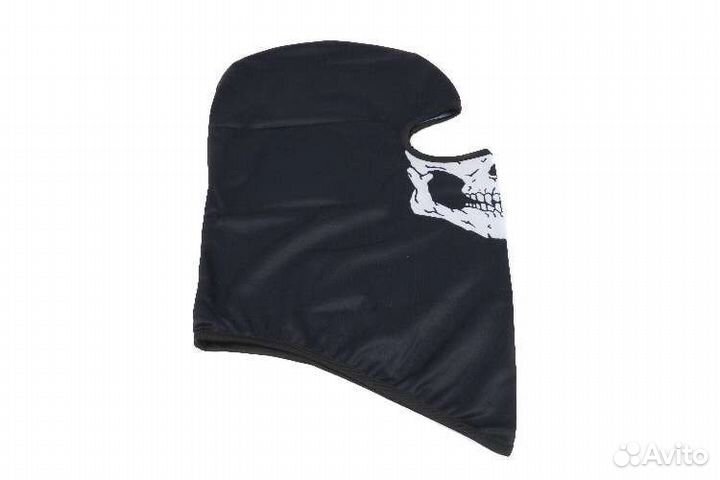 Подшлемник (балаклава) чёрный с черепом-челюстью M