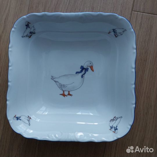 Посуда чешский фарфор Thun Гуси