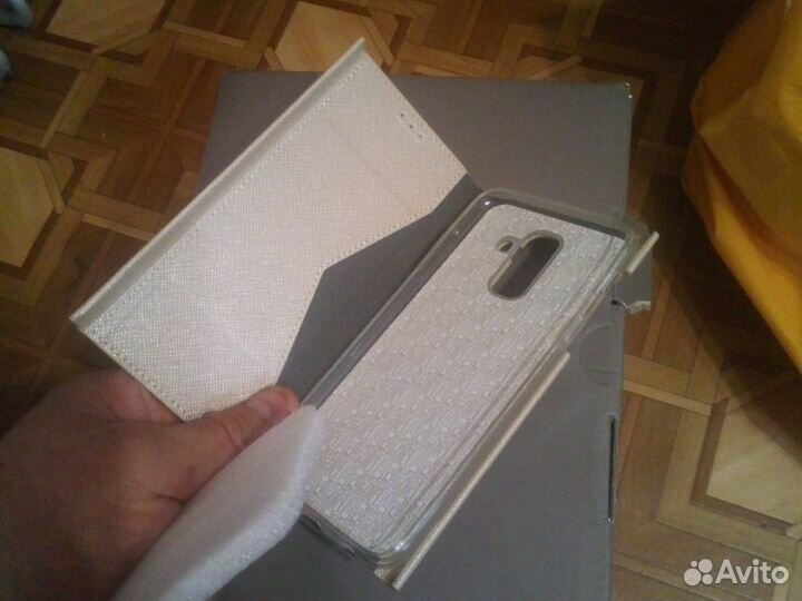 Чехол книжка для телефона Samsung A6 + премиум