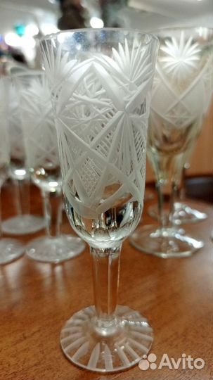 Фужеры, рюмки, стаканы хрустальные, СССР