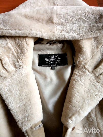 Новая мутоновая шуба необычного цвета