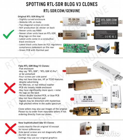 RTL-SDR Blog V3, Nesdr SMArt Nooelec RTL-SDR V5