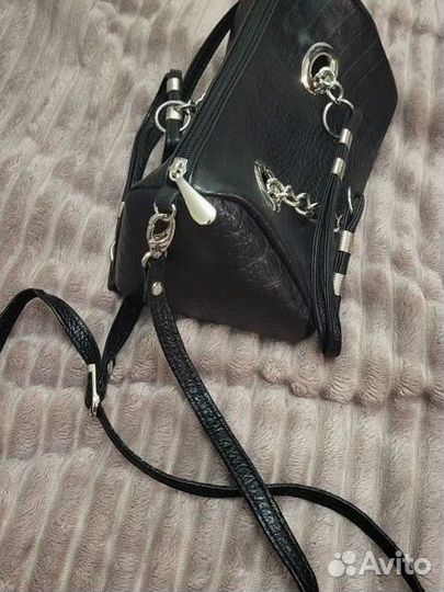 Сумка женская натуральная кожа черная