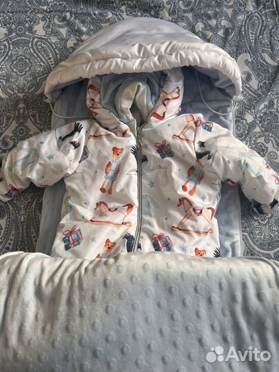 Конверт на выписку для мальчика зима