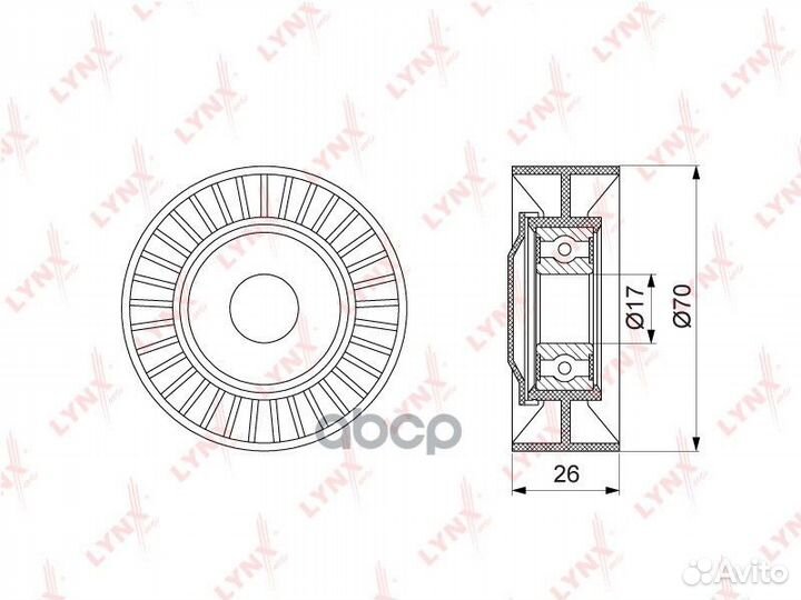Ролик натяжного механизма / приводной toyota Av