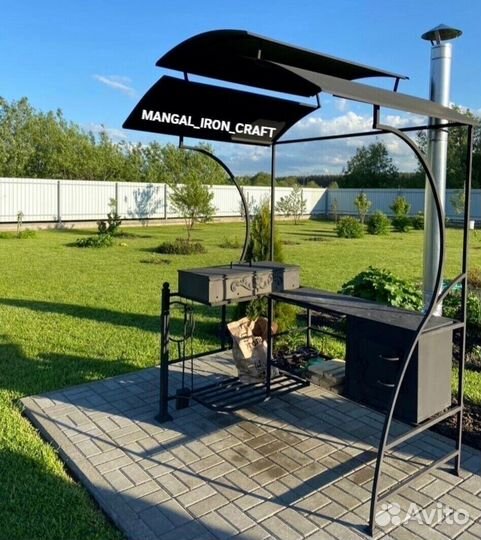 Мангал с крышей