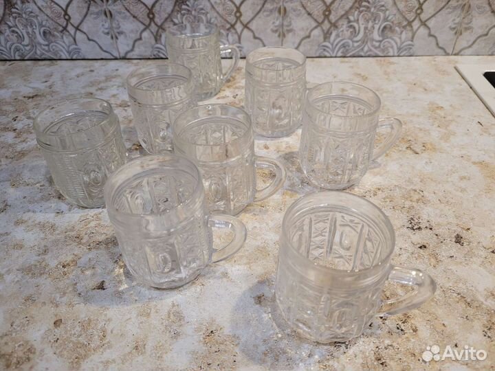 Хрустальные кружки СССР-8 штук