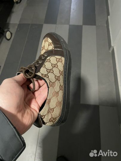 Кеды gucci с ворсом