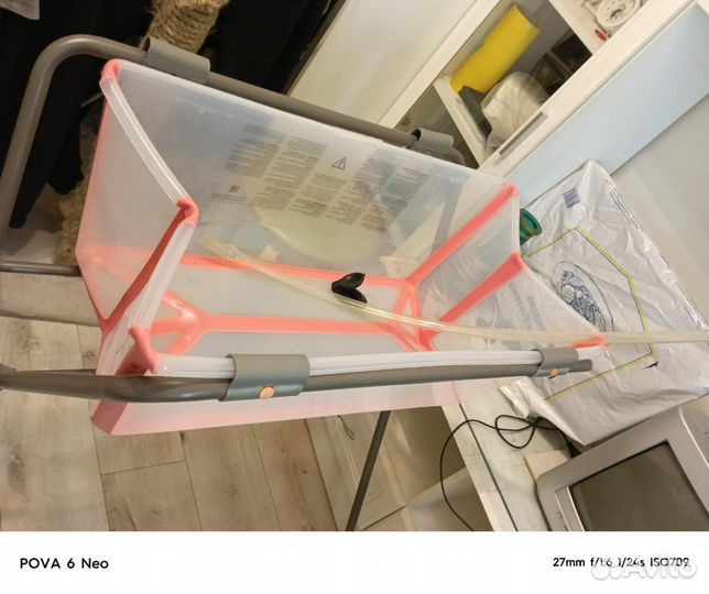 Складная ванночка stokke с подставкой