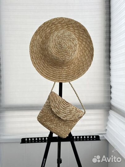 Соломенная шляпа и сумка H&M