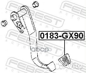 Накладка педали сцепления и тормоза 0183GX90 Fe