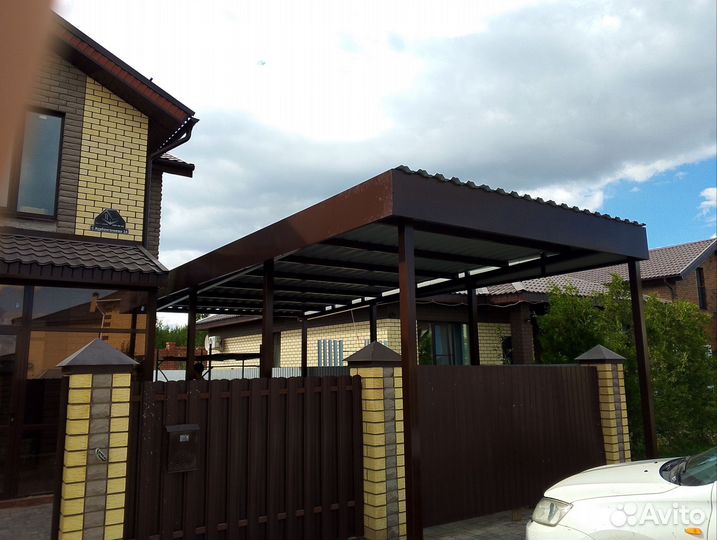 Навес для авто под ключ