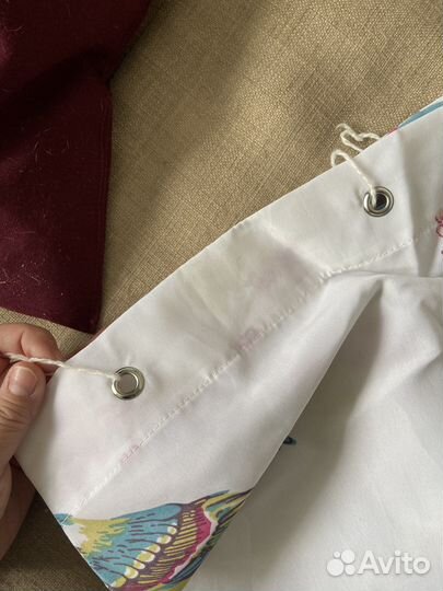 Занавеска шторка с птицами hm