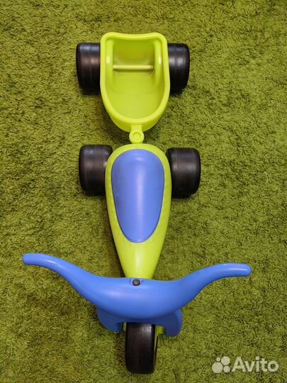 Каталка беговел мотоцикл с тележкой